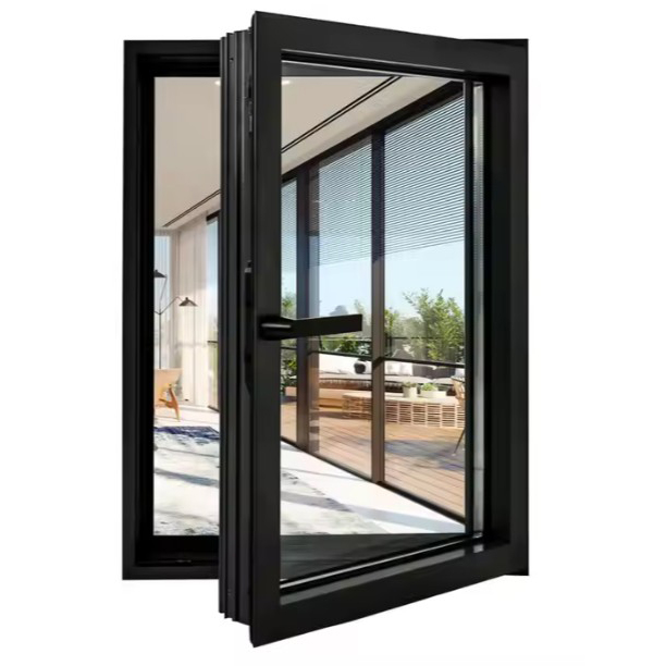 Hurricane Proof Wind Resistant Double Glass Aluminum Windows