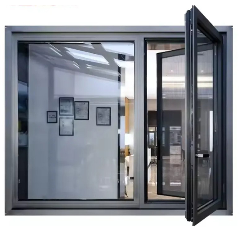 Hurricane Proof Wind Resistant Double Glass Aluminum Windows